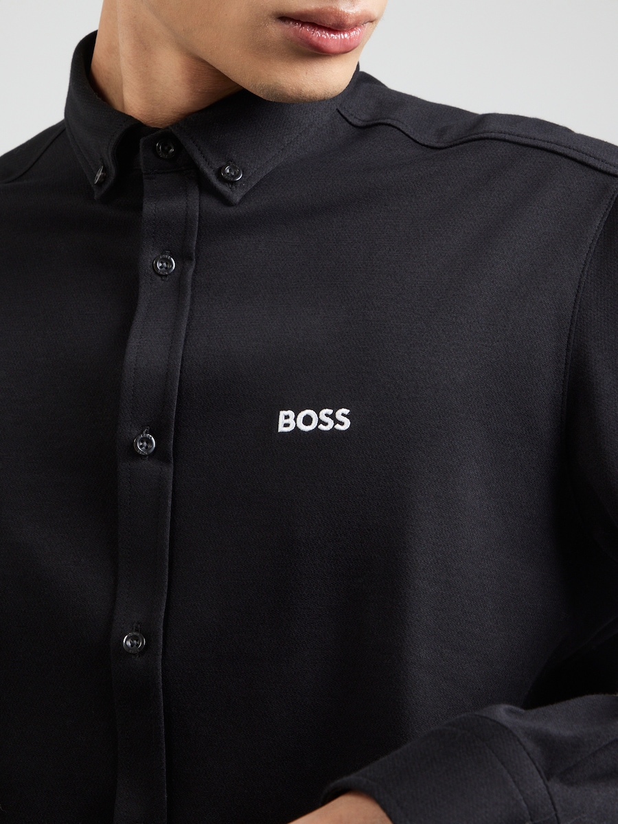 Рубашка на пуговицах классического кроя BOSS Motion, черный — фото 2