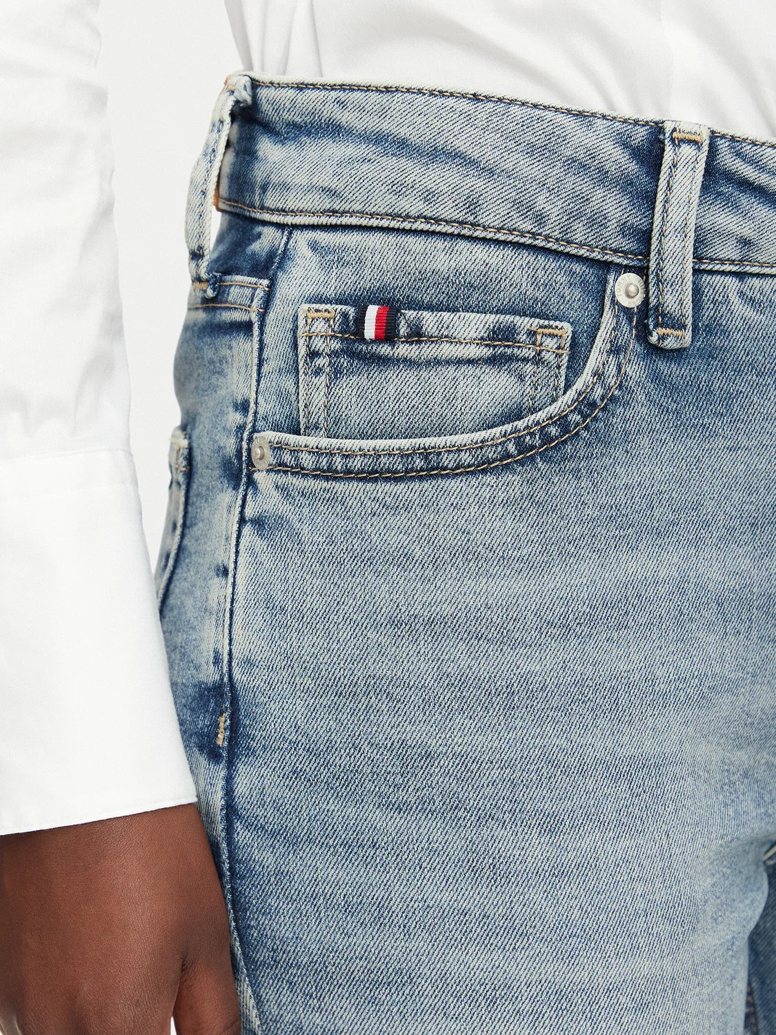 Женские джинсы приталенного кроя New Doreen Tommy Hilfiger, синий — фото 4