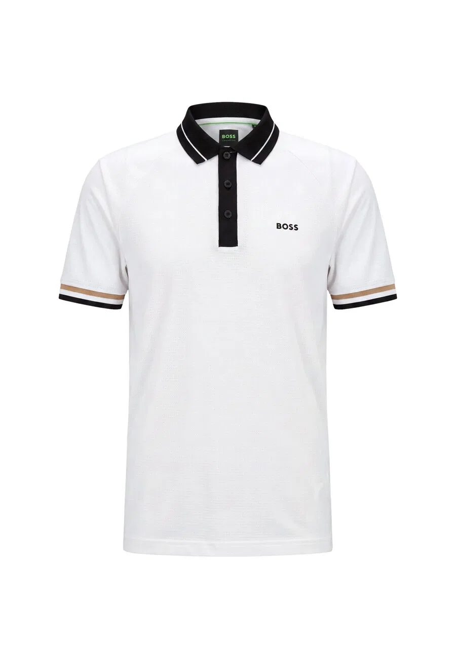 Спортивная футболка BOSS Performance Shirt 'Court' белого цвета