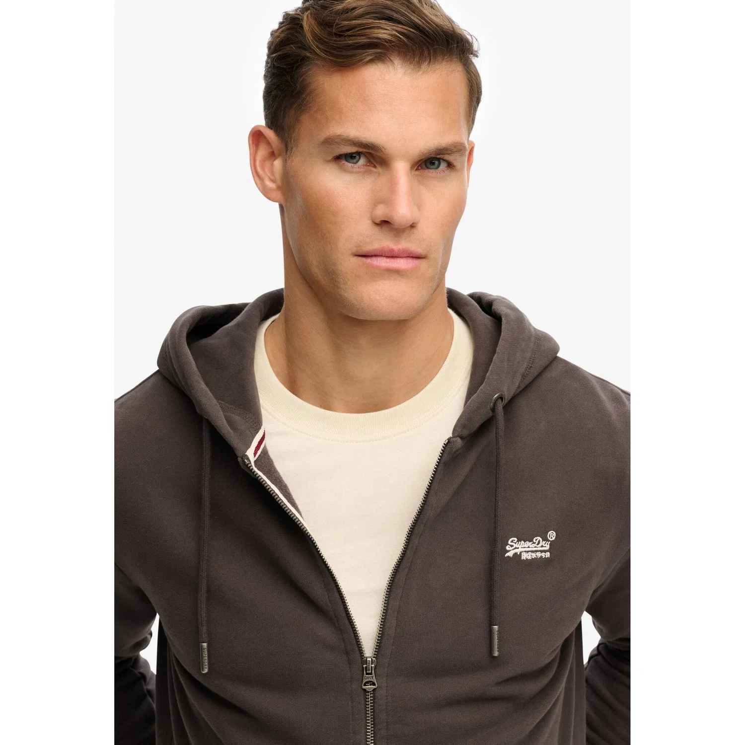Мужская кофта с логотипом Superdry, Carbon Black — фото 4