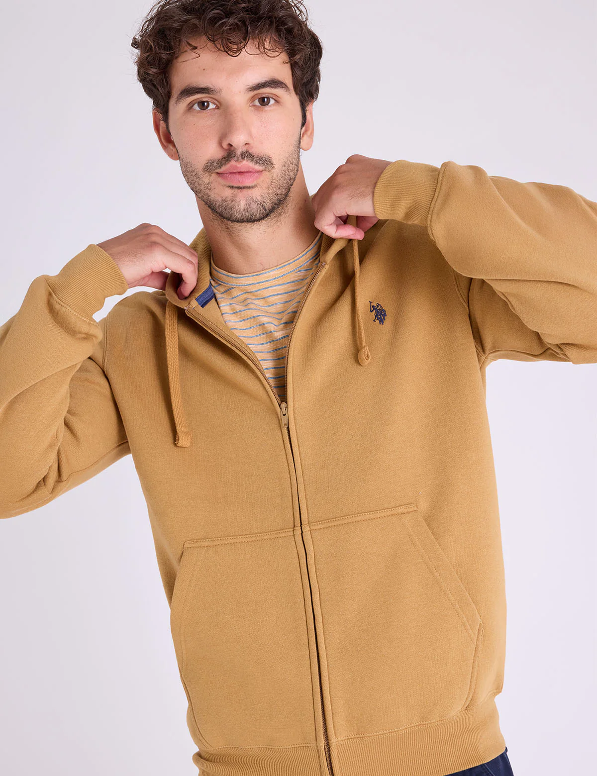 

Худи U.S. Polo Assn Full Zip Lined, темно-желтый
