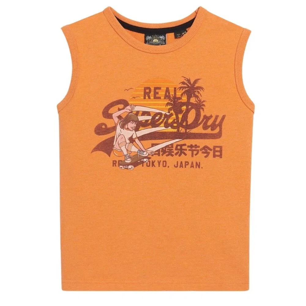 Женский топ без рукавов LA Vintage Logo Superdry, Orange