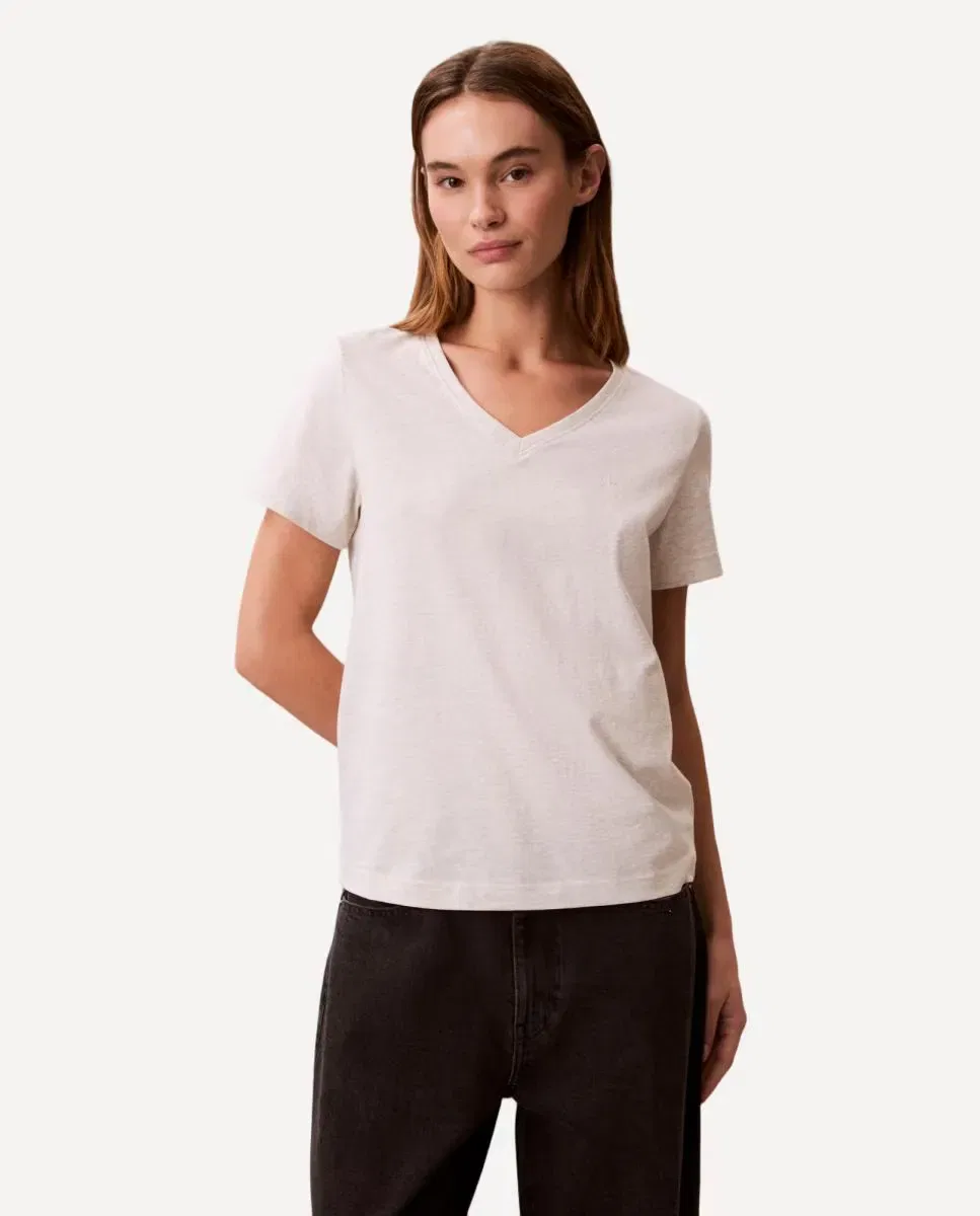 Женская футболка с v-образным вырезом Calvin Klein, Gris Claro