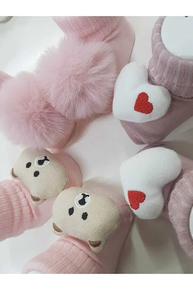 Детские носочки для новорожденных хлопковые 3 шт Baby By Bumbo, Pink — фото 2