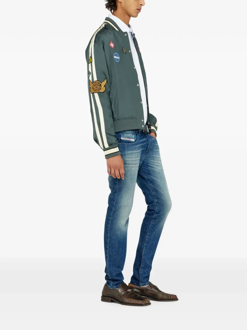 Джинсы Diesel Slim с обычной посадкой 2019 D-Strukt, синий — фото 3