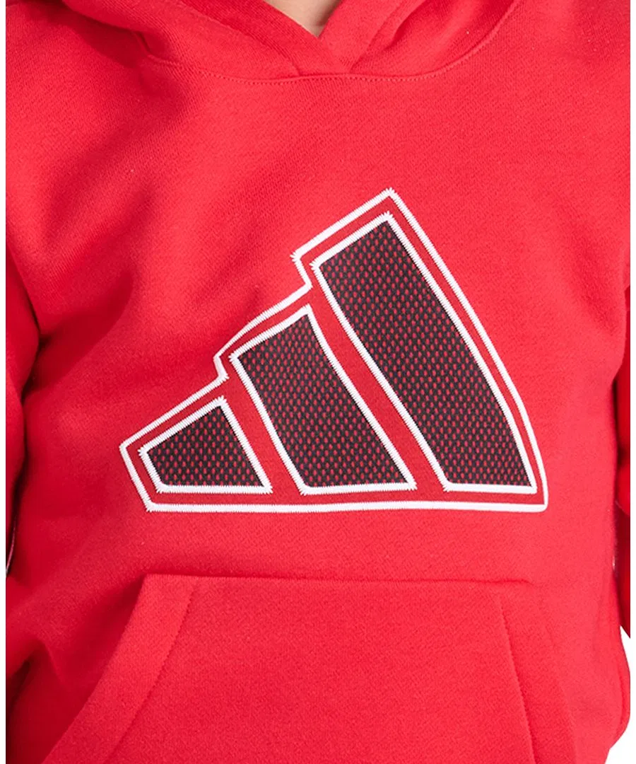 Комплект из свитшота и джоггеров с принтом adidas, Pure Ruby — фото 3