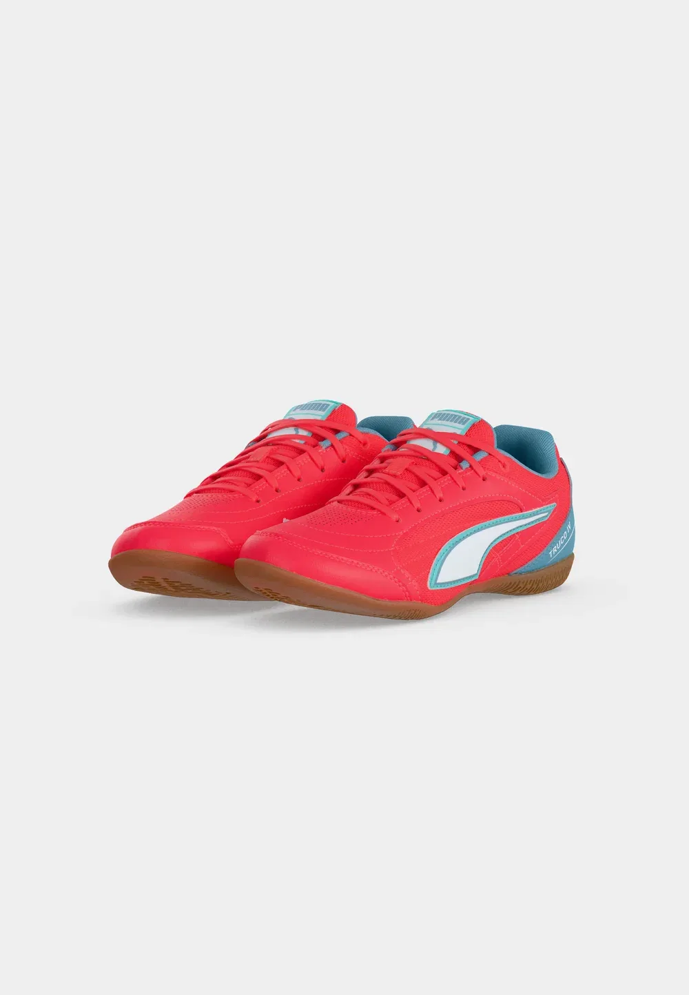 Футбольные бутсы для игры в помещении Truco IV Jr Unisex Puma, Ultra Red/White/Dusty Aqua/Intense Mint — фото 3