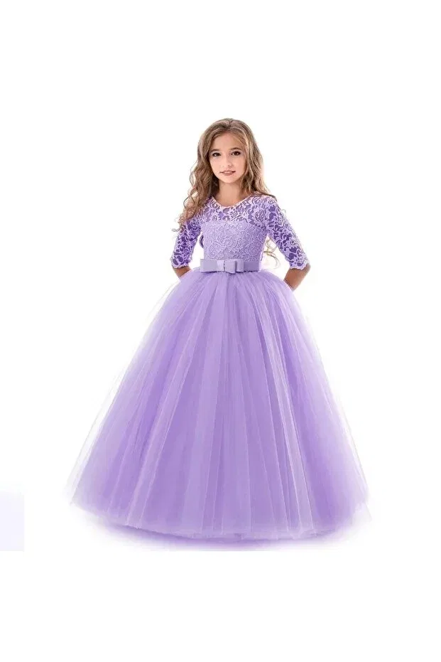 Детское платье для девочек кружевное с длинным рукавом Mashotrend, Multicolor