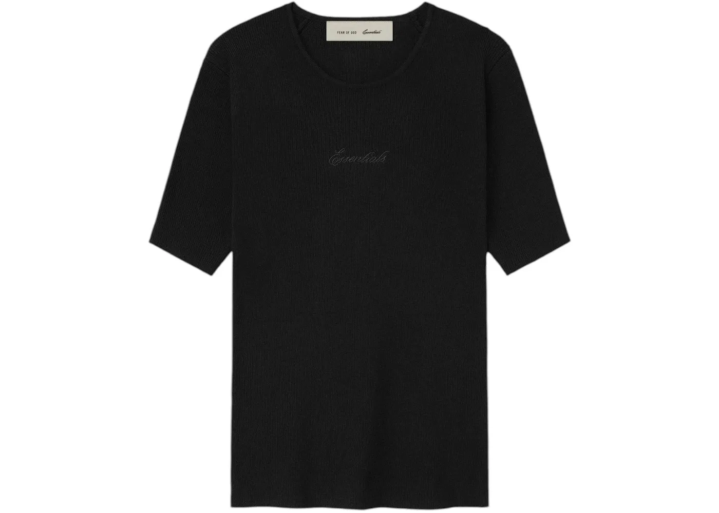 Женская футболка с коротким рукавом Signature Rib Knit Fitted Short Sleeve Tee Fear of God, Vintage Black