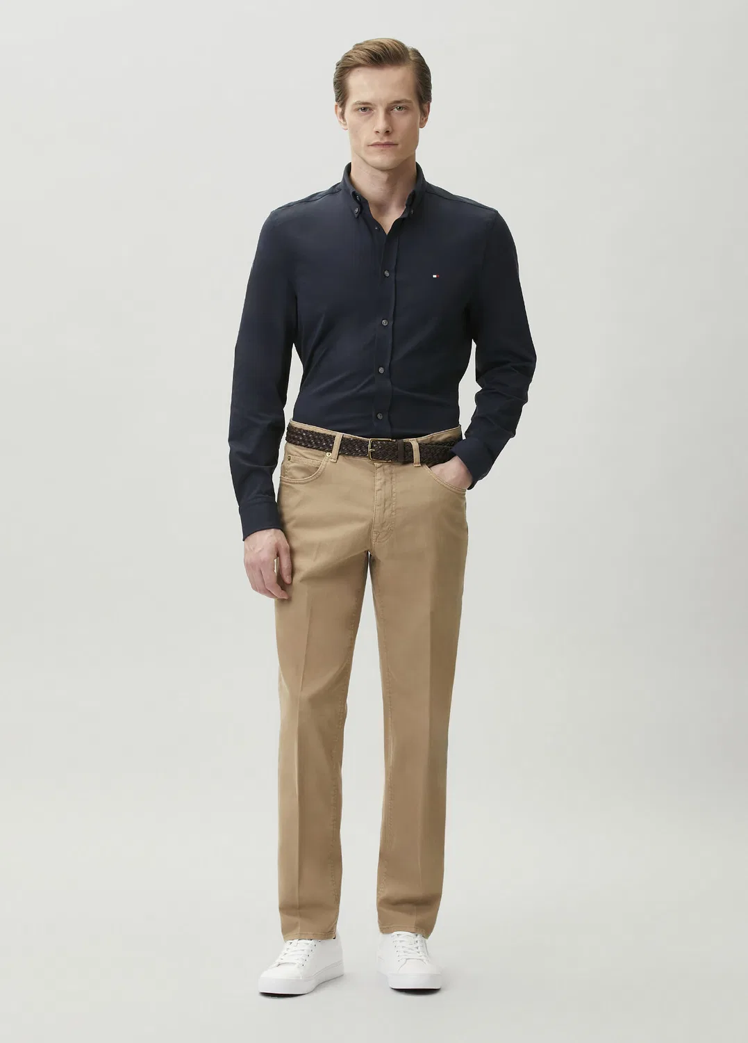 Рубашка Performance Slim Fit Tommy Hilfiger, Mavi — фото 2