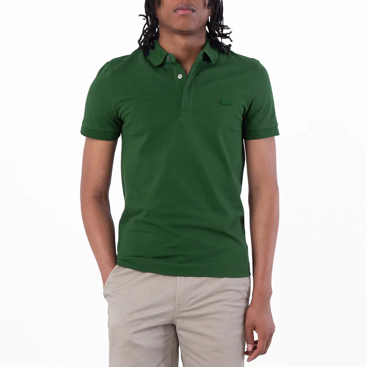 Поло Lacoste Regular Fit Paris Stretch Pique Polo Shirt, Green