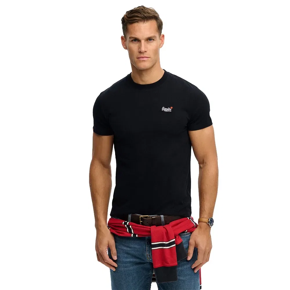 Футболка с контрастной вышивкой Superdry Essential Contrast Embroidered, черный