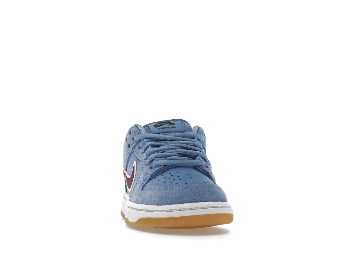 Детские кроссовки с длинным шнурованием Nike SB Dunk Low Nike, Valor Blue/Team Maroon/White/Gum — фото 2