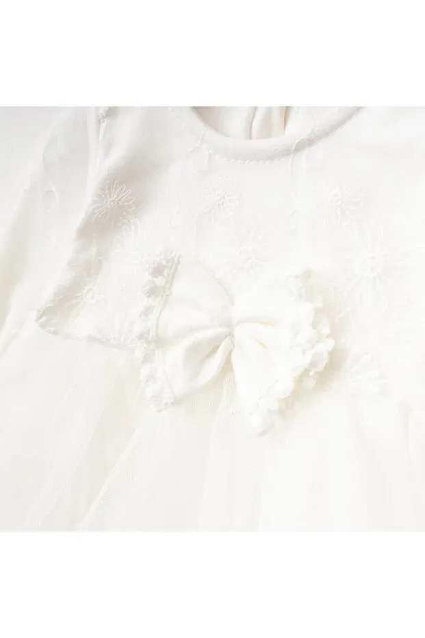 Детское платье для девочек с длинным рукавом Mevlütluk Dress Miniday Baby, Ecru — фото 4