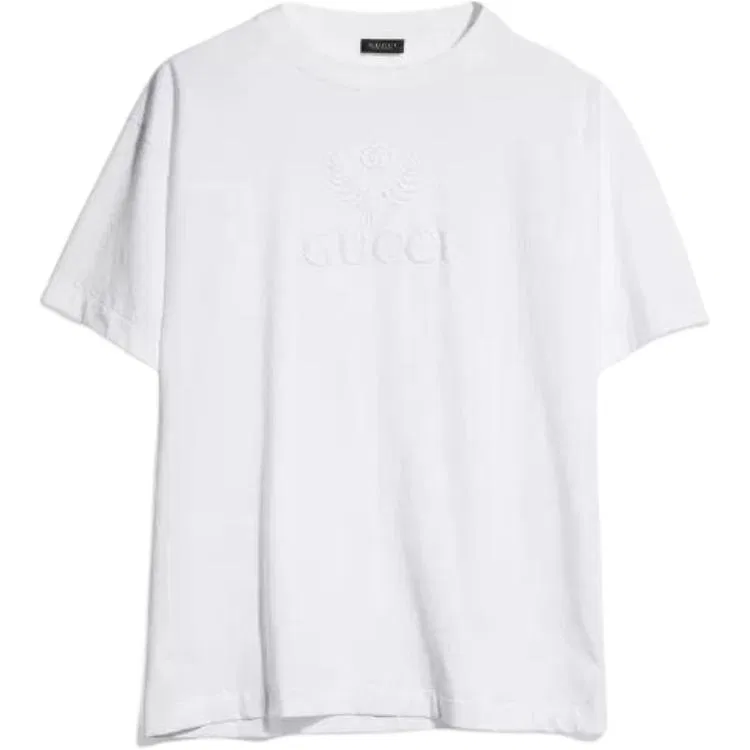 Футболка мужская GUCCI, хлопок, круглый вырез, White