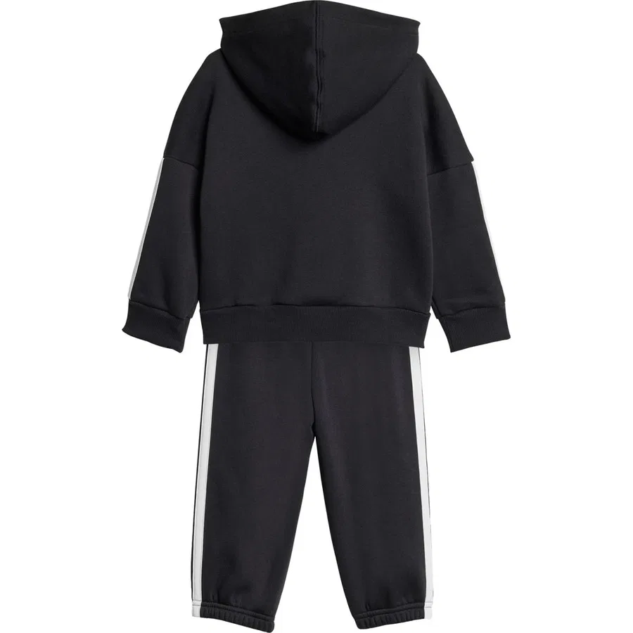 Комплект спортивных штанов и кофты с принтом 3-полосный adidas Sportswear Essentials Joggers Set Kids, Черно-белый — фото 4