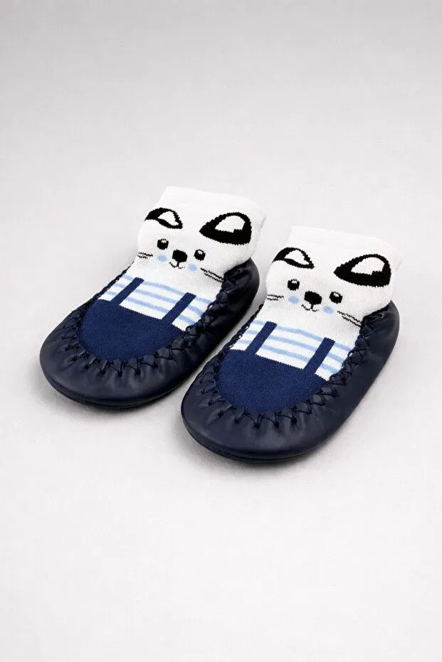 Детские носки из кожи с принтом Basics Numix Baby Kids, Navy5 — фото 4