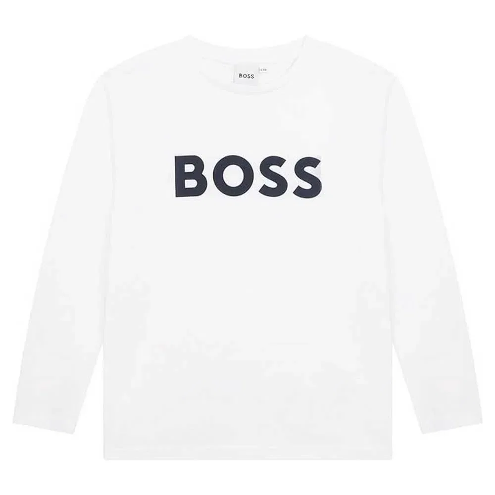 Футболка с длинным рукавом BOSS J25P25, белый