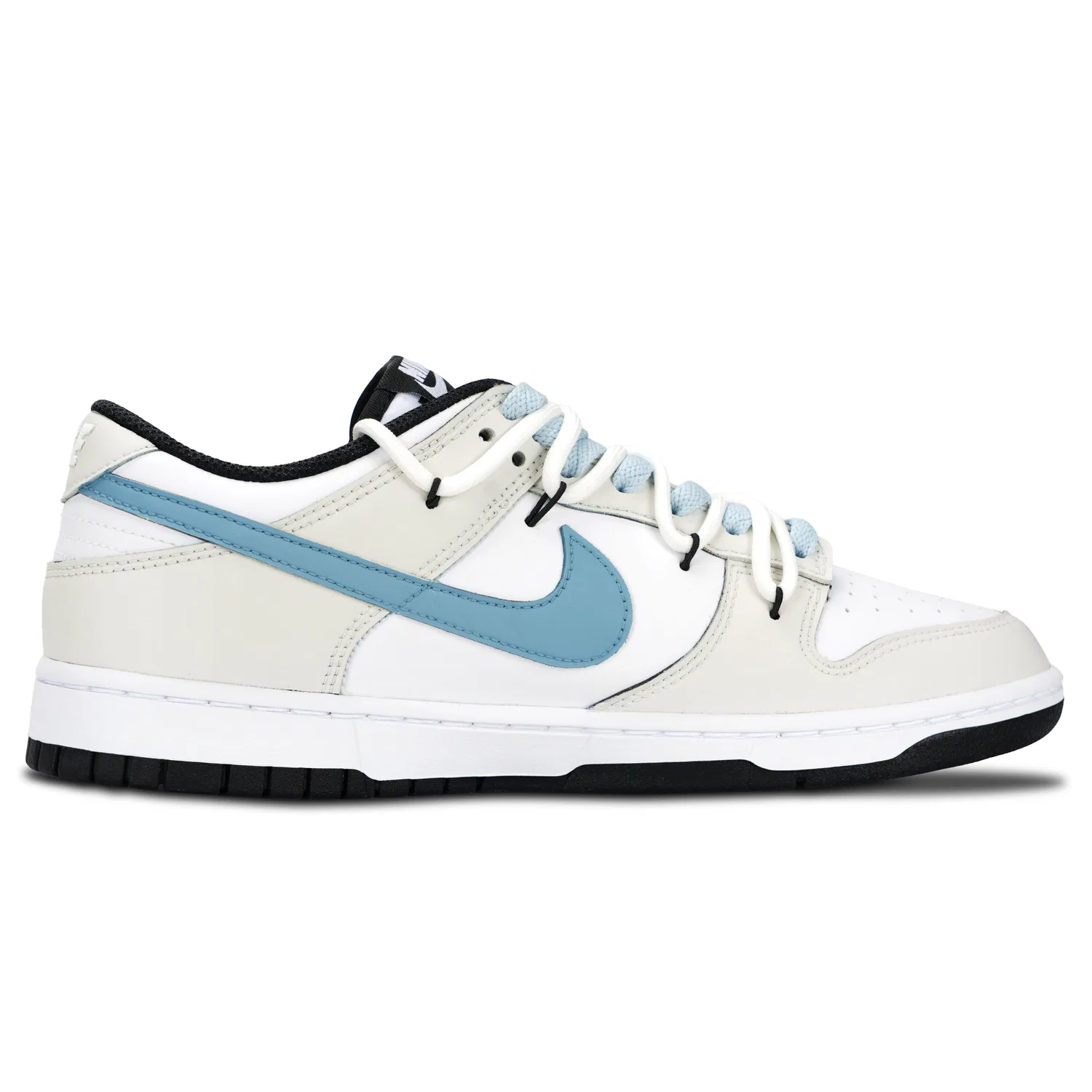 Детские кроссовки-скейтборд низкие Nike Dunk Retro Бежево-Голубые — фото 3