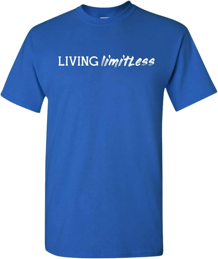 Мужская мотивационная футболка с принтом Living Limitless, Black