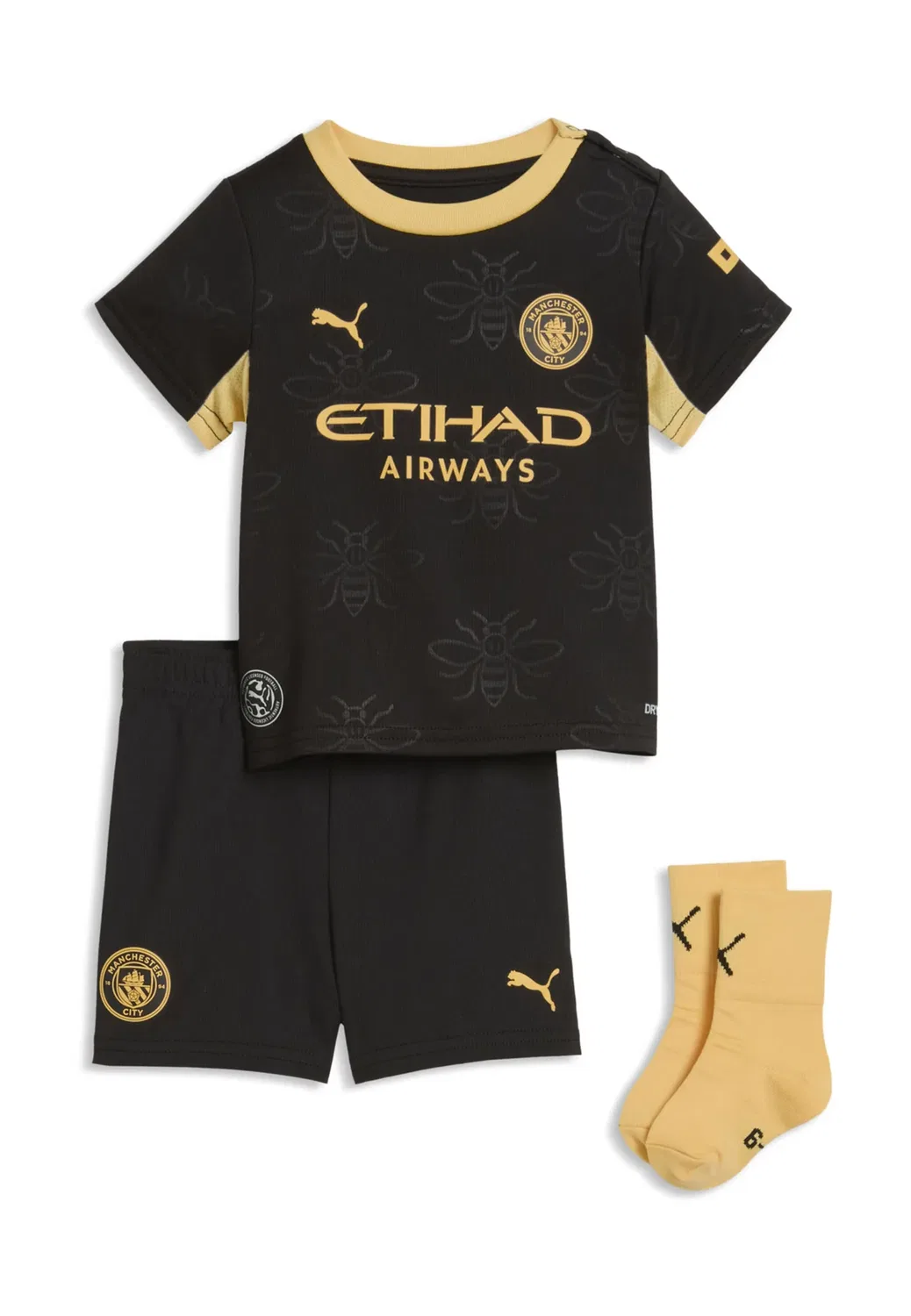 Форма унисекс Manchester City 26/27 Auswärtstrikot - футбольная майка Puma, Black-Flaxen