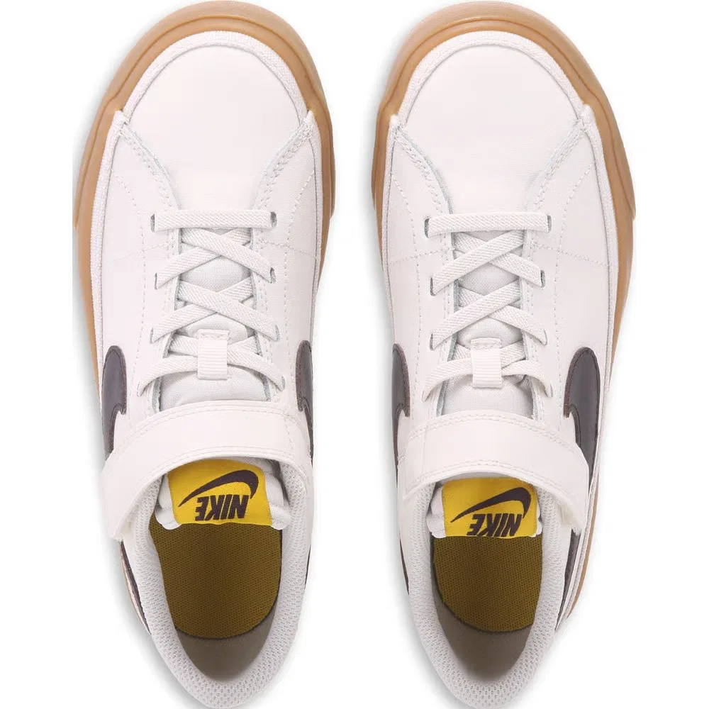 Детские низкие кроссовки Court Legacy Nike, Tan/Black/Gum — фото 4