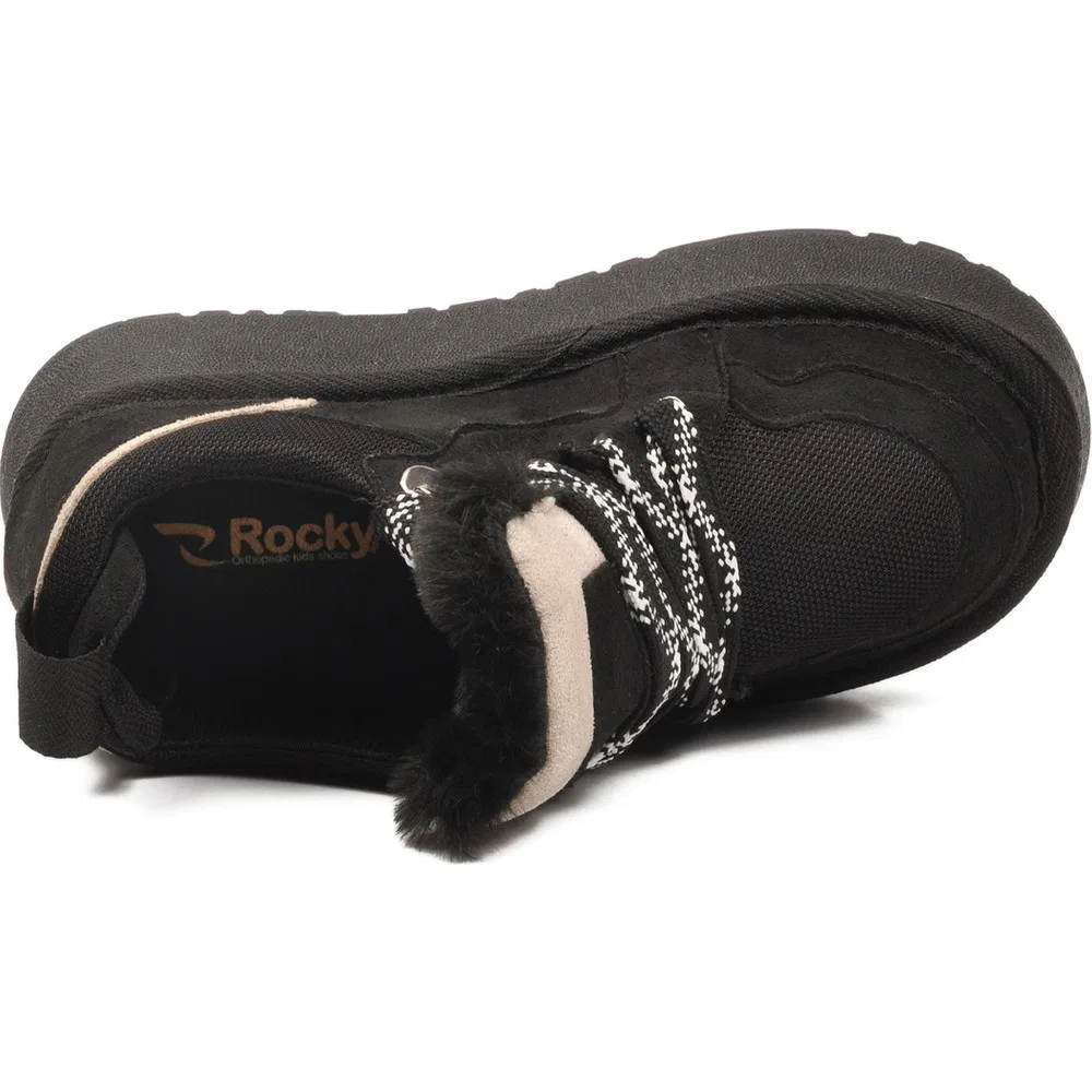 Детские спортивные кроссовки с шнуровкой, Black Suede Ayakmod — фото 4