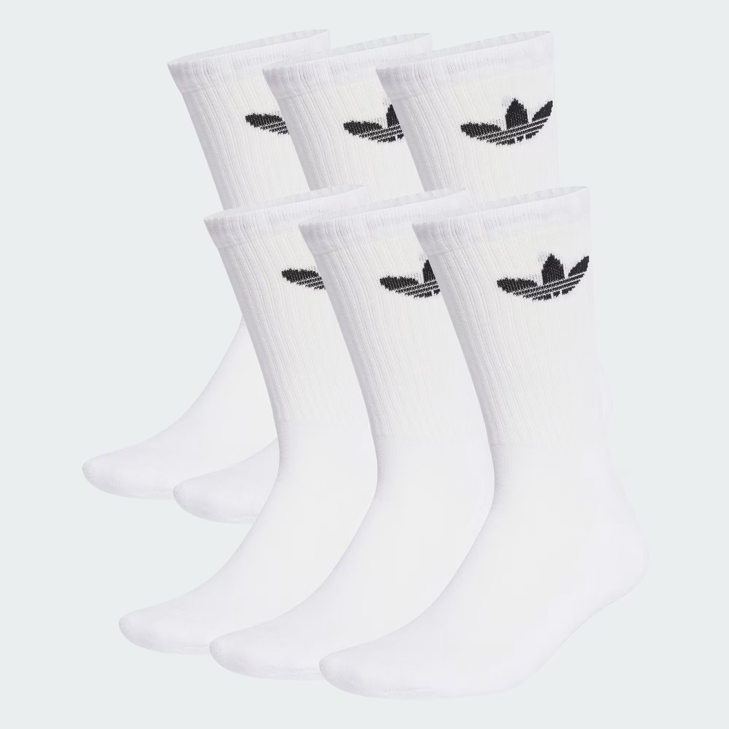 Носки Adidas Originals Trefoil Cushion Crew Socks 6 Pairs, белый — фото 3