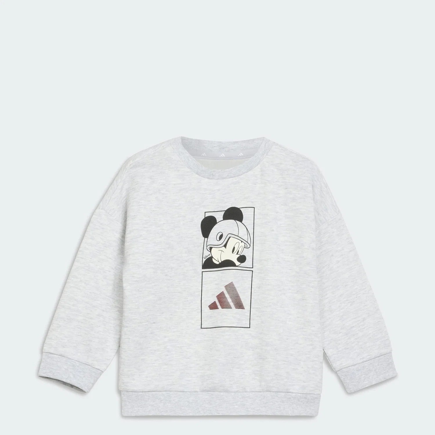 Детский спортивный костюм с принтом Micky Maus Adidas, Hellgrau Weiss — фото 3