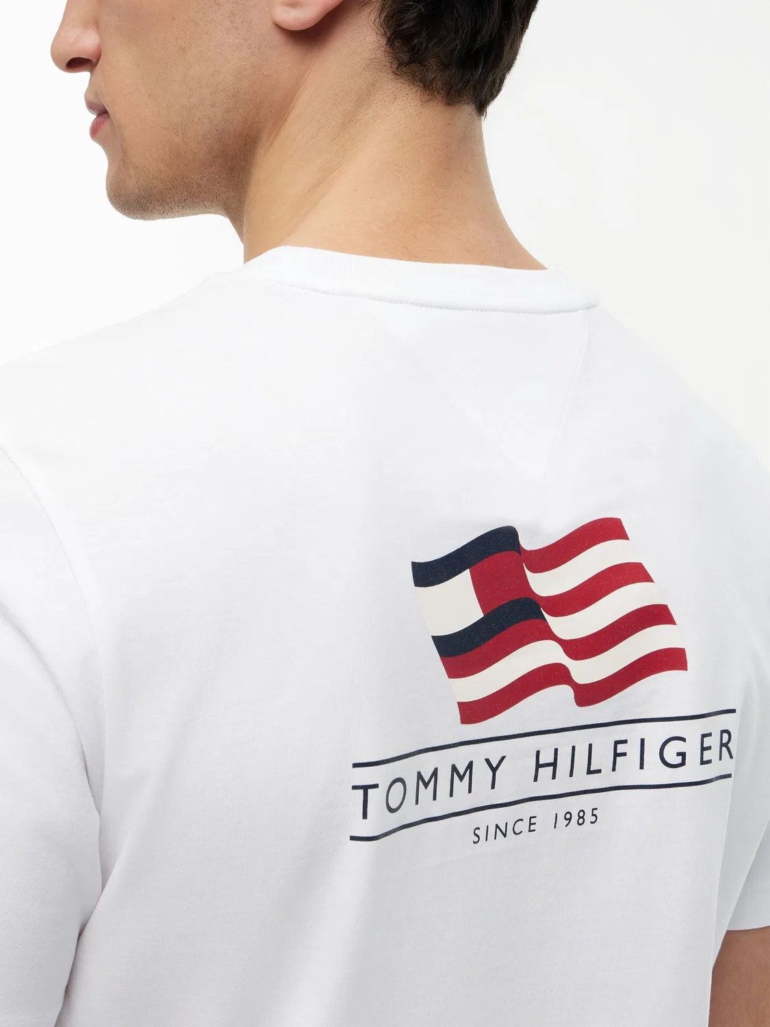 Футболка с принтом Wavy Flag Tommy Hilfiger, белый — фото 4