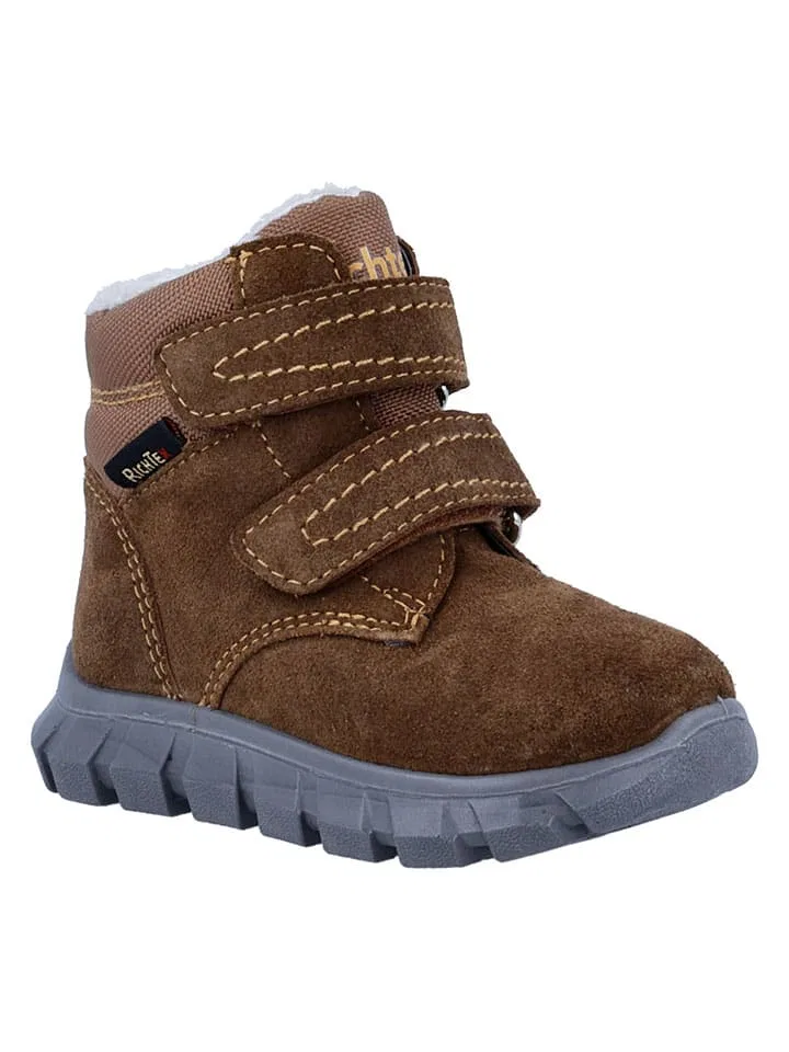Зимние кожаные сапоги Snow Mini Richter Shoes, светло-коричневый