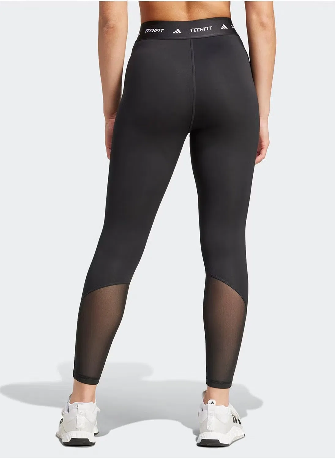 Леггинсы 7/8 с логотипом Techfit 3-Stripes Adidas, черный — фото 2