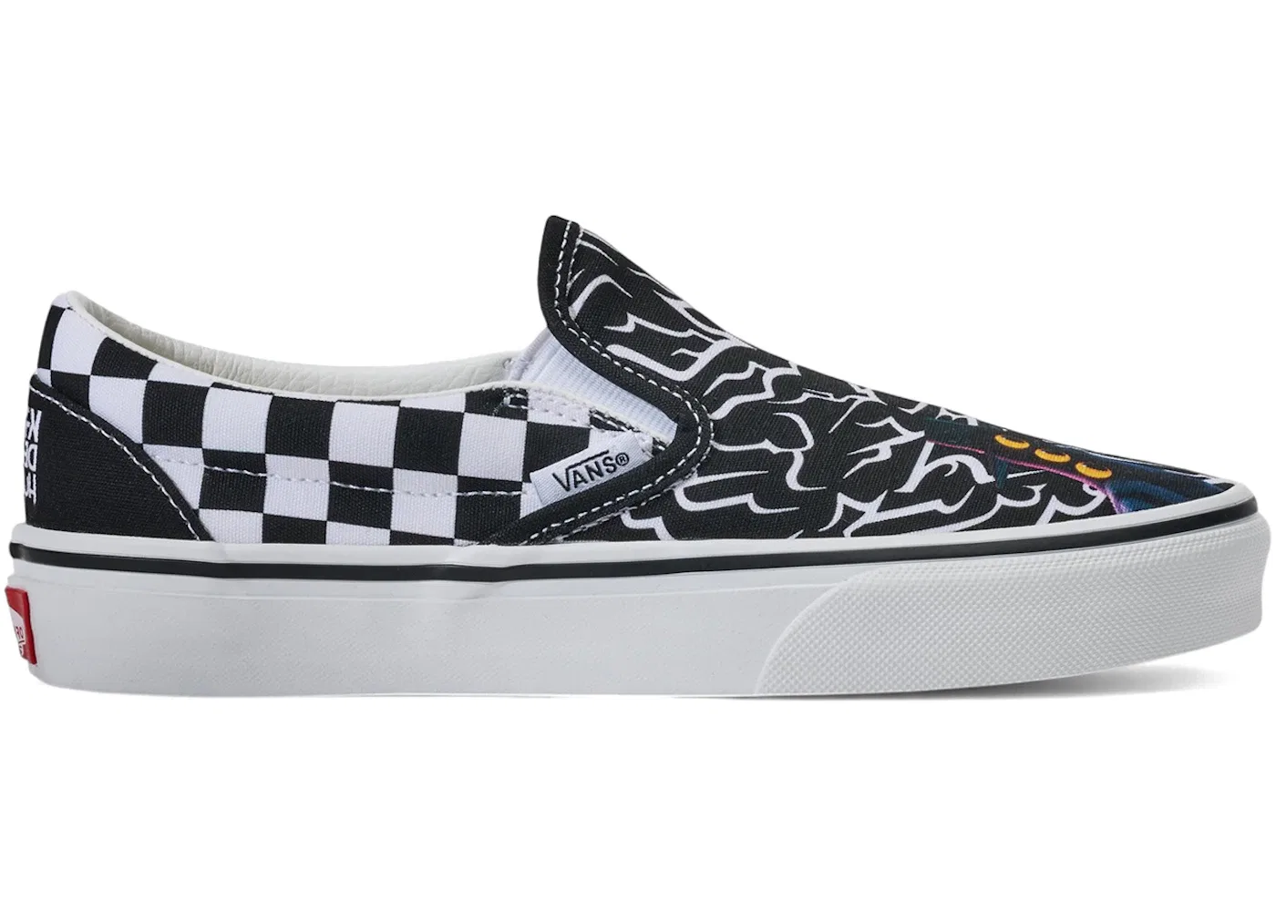 Детские кеды с принтом Vans Classic Slip-On KPop Demon Hunters, Black/White/Multi-Color