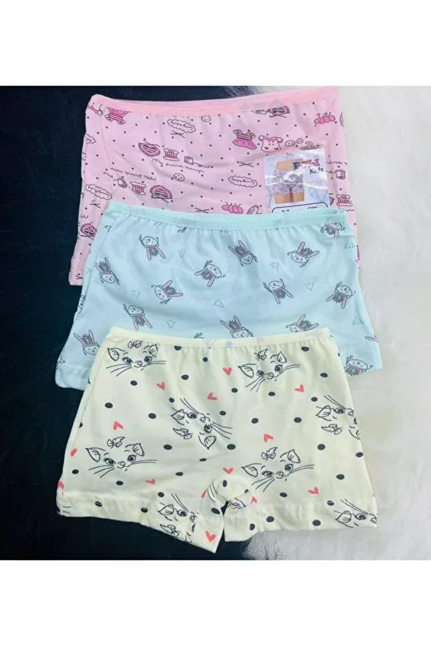 Детские боксеры для мальчиков хлопковые 3-комплект Poli Underwear, Cat Yellow Blue Pink