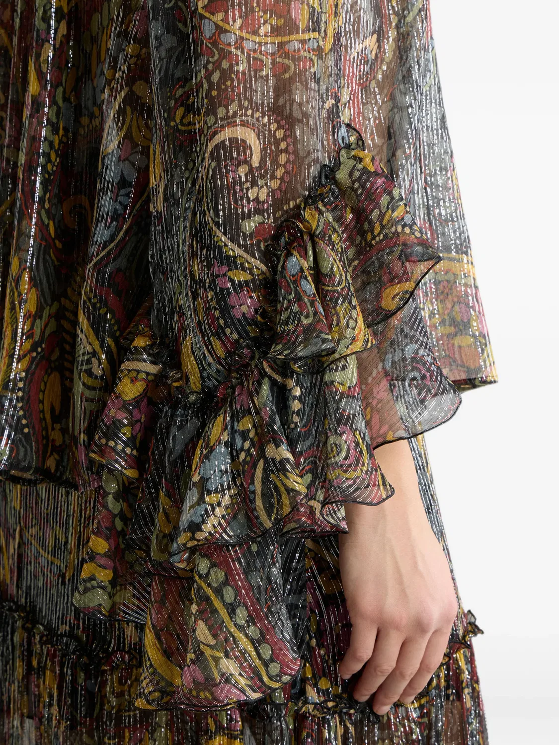 Рубашка шелковая черная ETRO, черный — фото 2