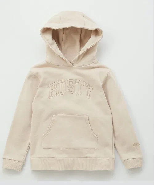 Детский худи с вышивкой логотипа RUSTY, Beige