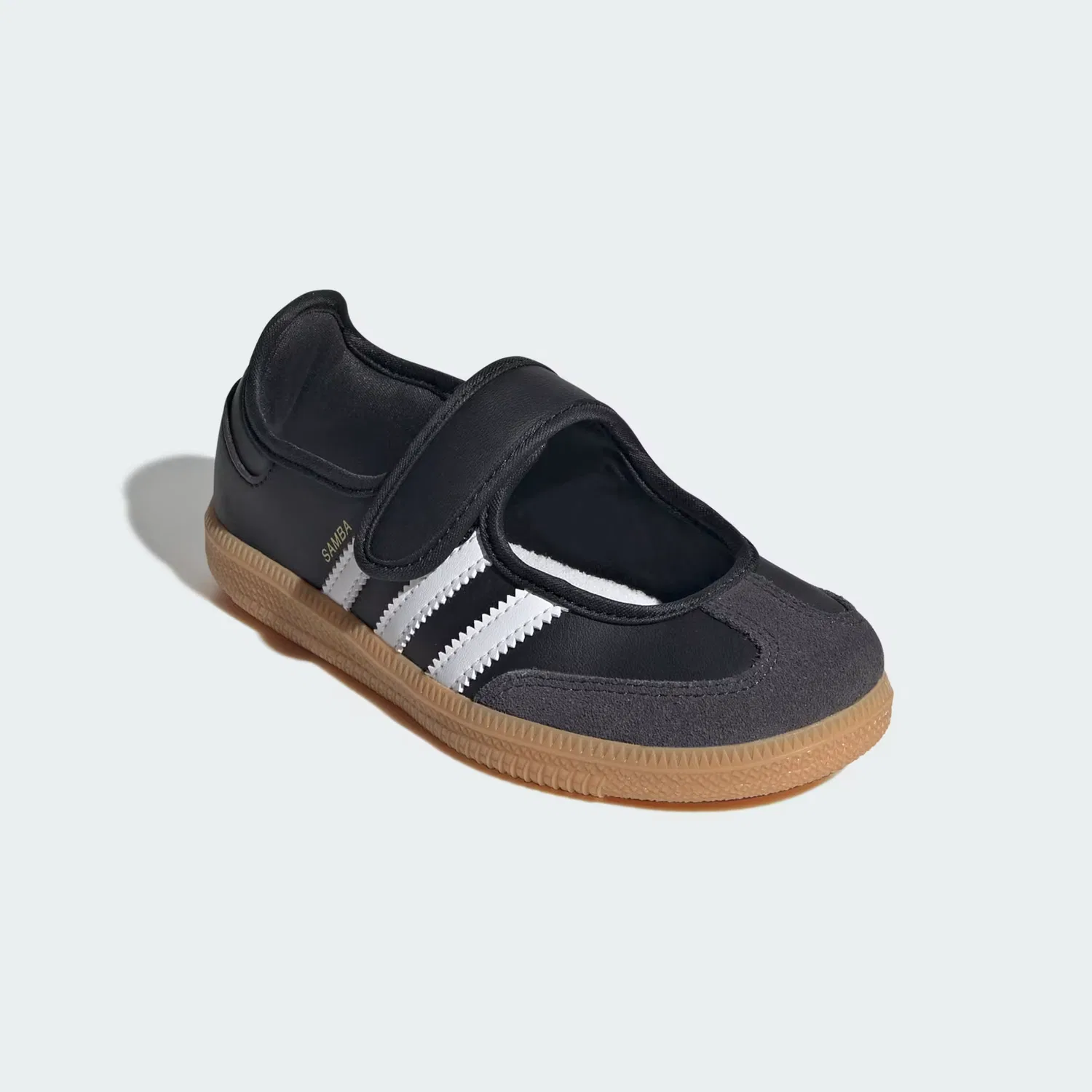 Детские кроссовки на липучках Samba Jane Adidas Originals, черный — фото 4