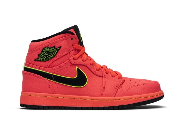 Кроссовки Air Jordan Wmns Air Jordan 1 High Premium 'Hot Punch', красный