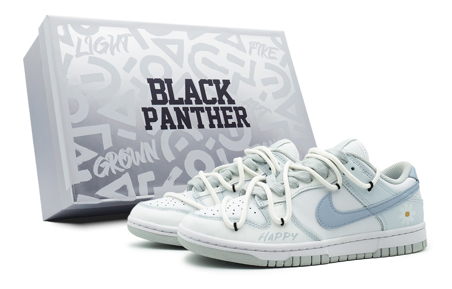 

Кроссовки Nike Dunk Skateboard Shoes Women's Low-Top White Blue, голубой, Синий, Кроссовки Nike Dunk Skateboard Shoes Women's Low-Top White Blue, голубой