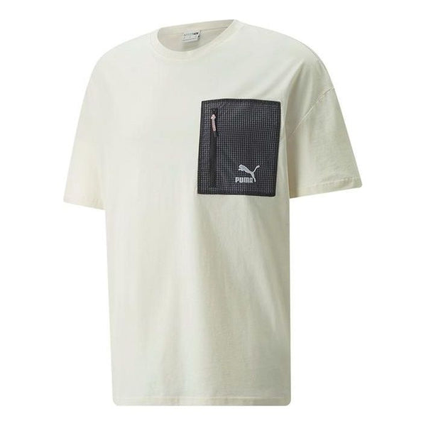 

Футболка logo zip pocket tee 'white' Puma, белый