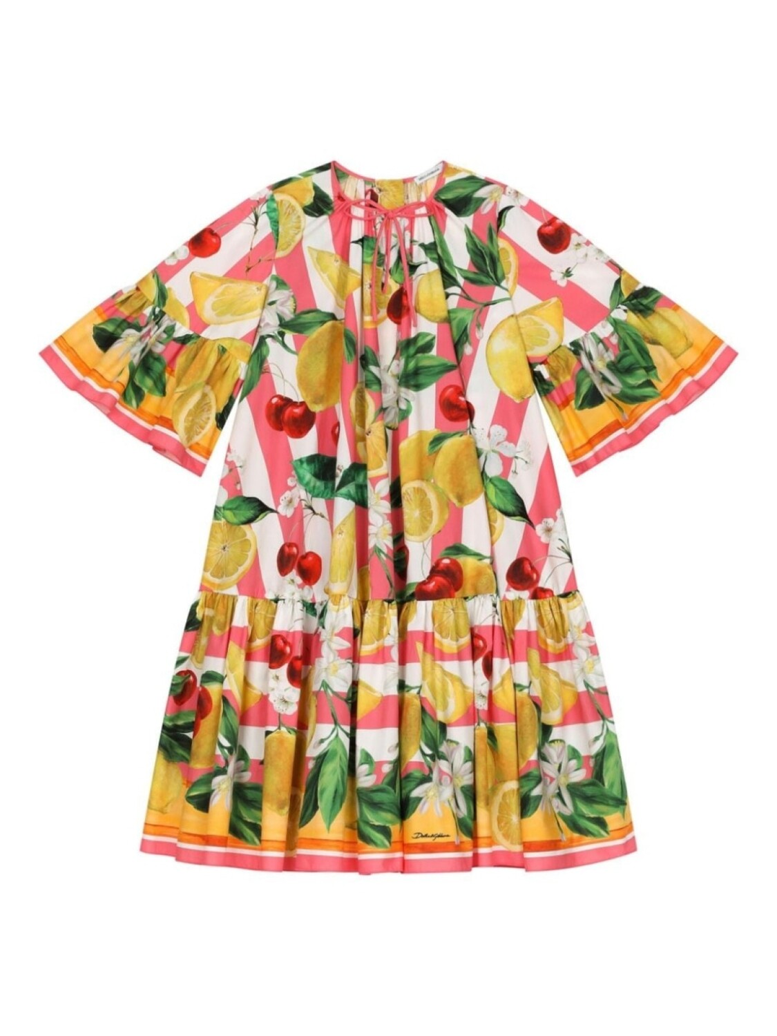 

Dolce & Gabbana платье Italian Holiday с рукавами колокол, желтый