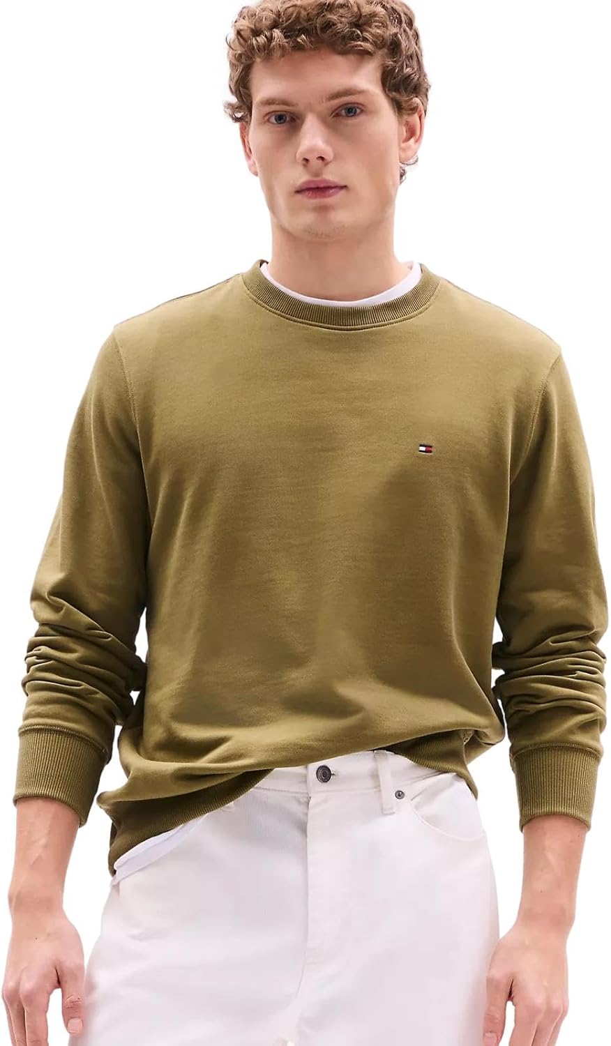 

Коллекция мужских толстовок TOMMY HILFIGER Crew 2025, Uniform Olive