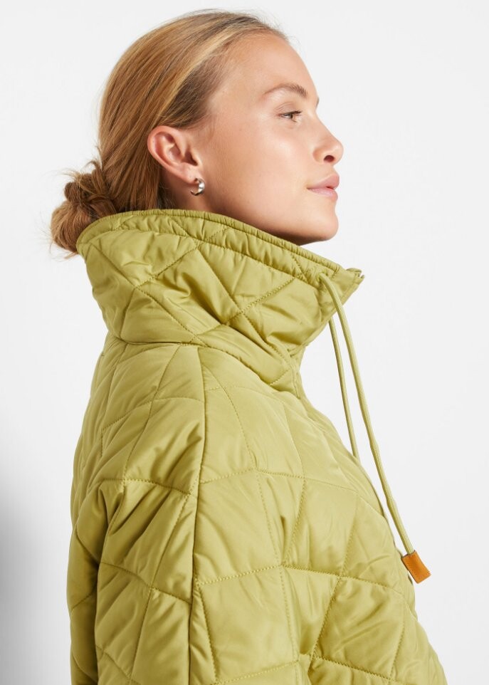 Функциональный стеганый жилет oversize водоотталкивающий Bpc Bonprix Collection, зеленый — фото 2