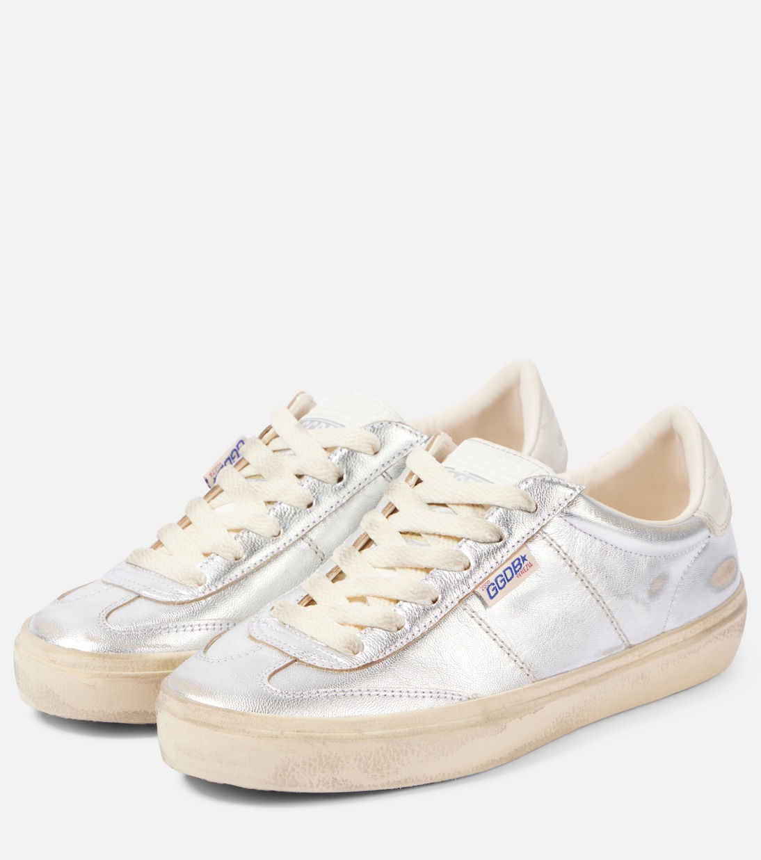 Кроссовки из металлизированной кожи Soul-Star Golden Goose, Silver/White/Milk — фото 4
