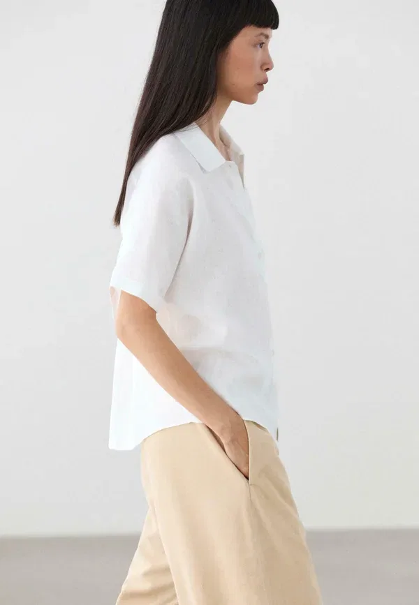 Блуза Massimo Dutti, белая — фото 3