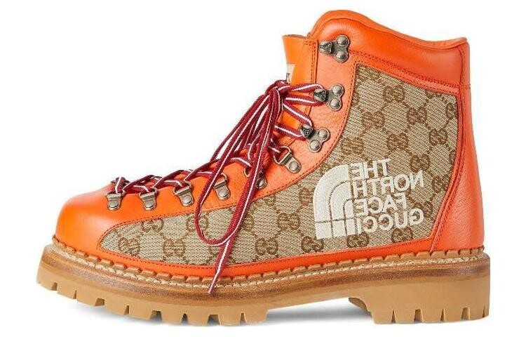 

Ботинки мужские The North Face x Gucci, красный / коричневый