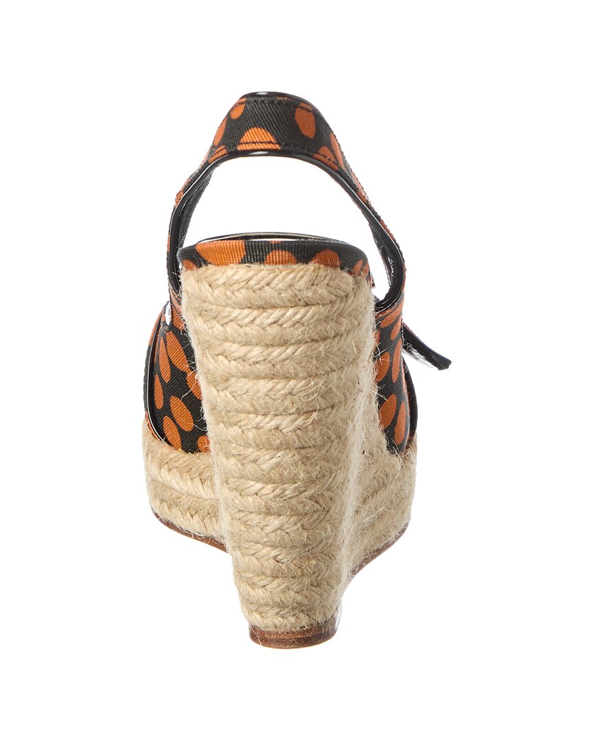 Roger Vivier Cordella Grosgrain Slingback Wedge Sandal, зеленый — фото 3