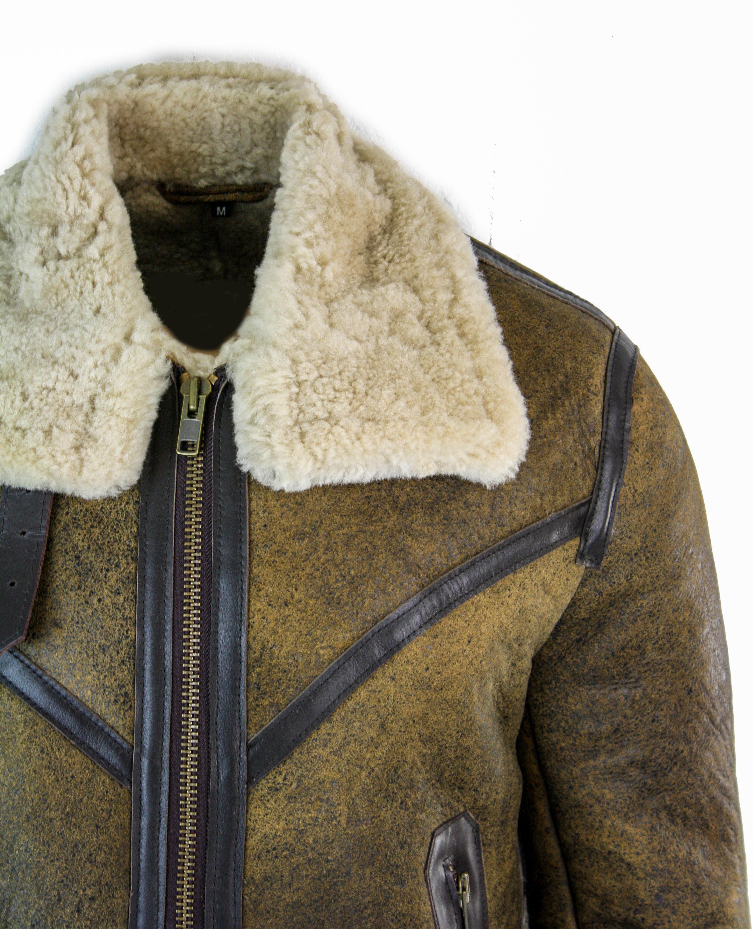 

Куртка из овчины RAF с кремовым мехом TruClothing