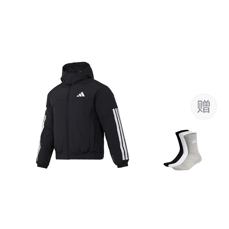 

Adidas Пуховик мужской черный, Black-Comes with Socks