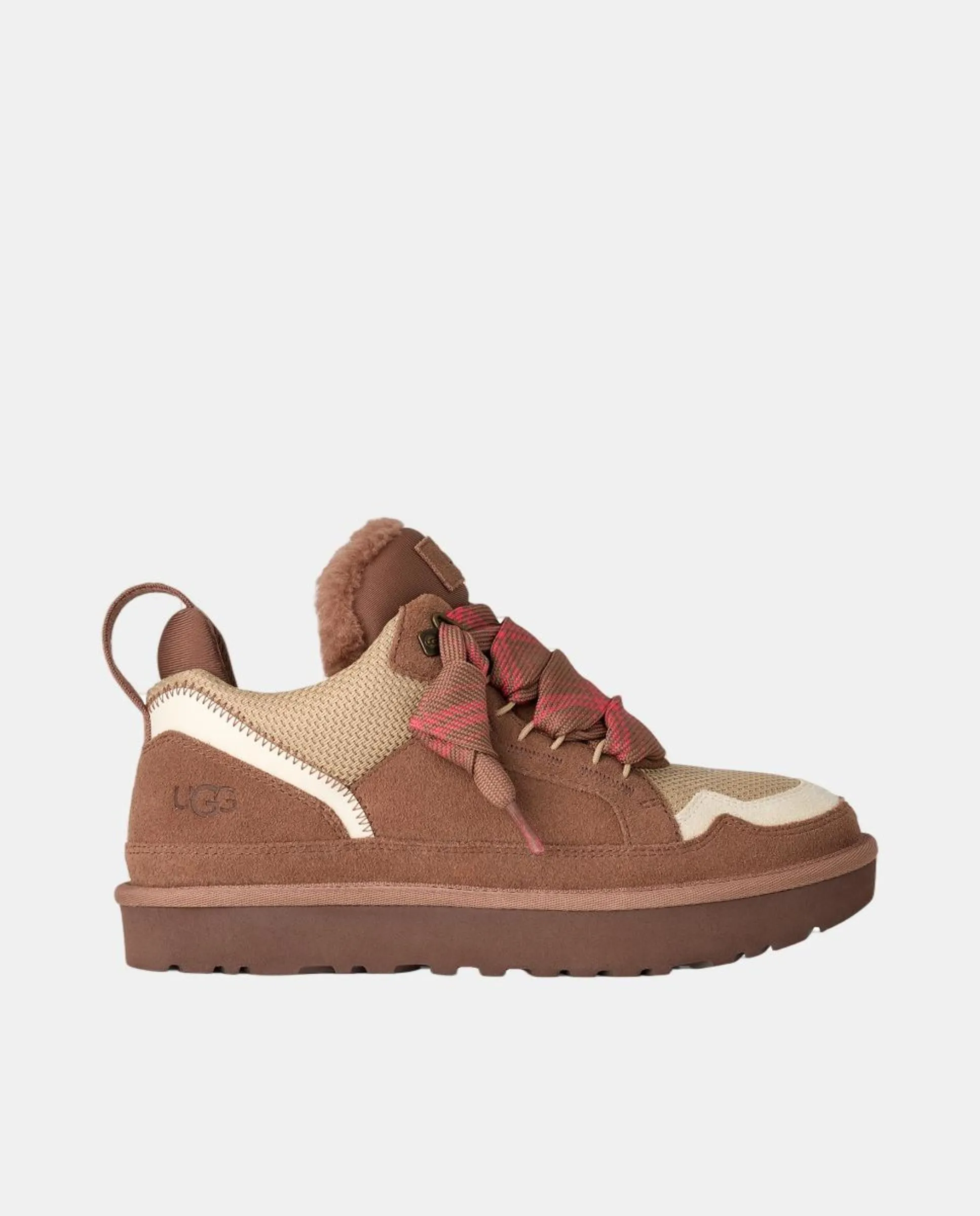 Женские спортивные шнурки LOWMEL из кожи с подошвой EVA Ugg, коричневый